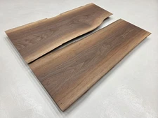 30" Very Nice Unique Set of 2 Walnut Live-edge Slab Lumber Kiln-dried Wood