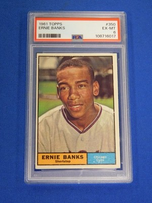 1961 Topps Baseball Ernie Banks #350 PSA 6