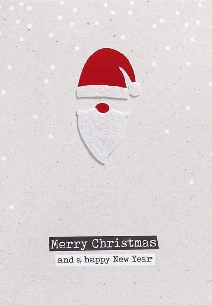 Weihnachten Unverpackt GlüCkwunschkarte Mit Umschlag Weihnachtsmann Silhouette M-image