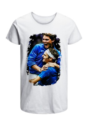 T-Shirt Roger Federer Nadal Tennis Uomo Abbigliamento 100% Cotone
