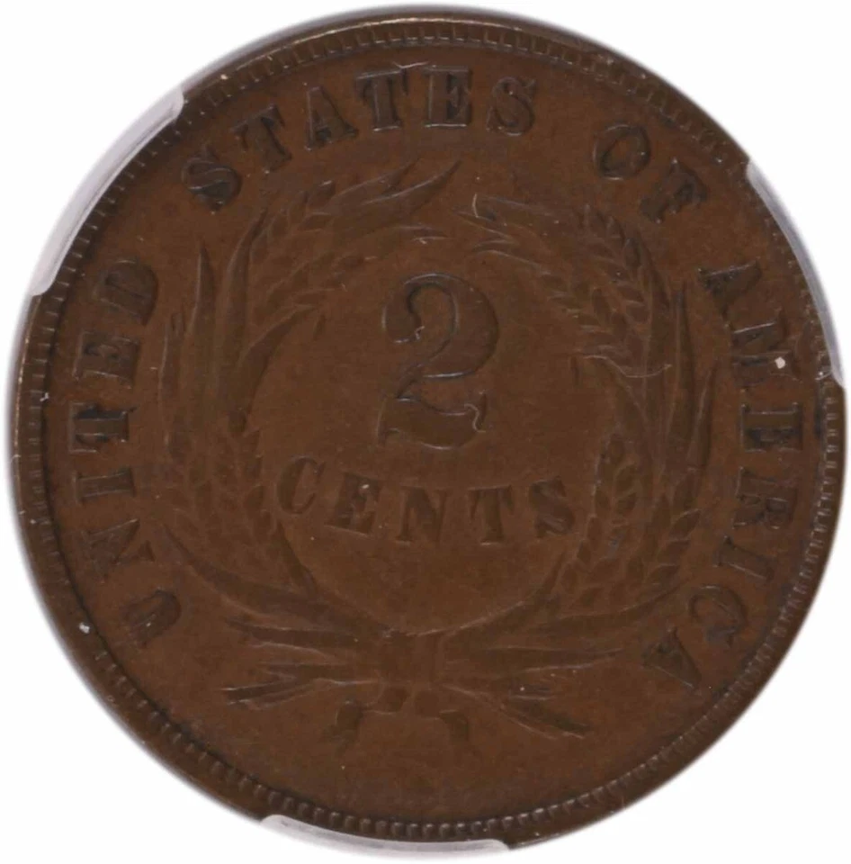 1872 Two Cent Piece EF40 CACG - Image 4 of 4