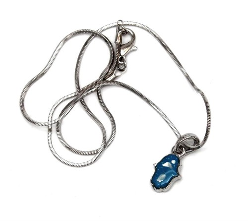 Medallón de cuidado de ópalo Hamsa collar de mano protección éxito colgante alivio regalo - Imagen 6 de 12