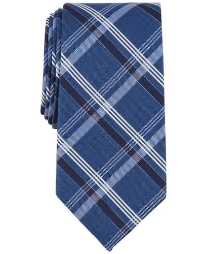 MICHAEL KORS Men's Sadies Plaid Tie Blue ONE SIZE - 第 2/2 張圖片