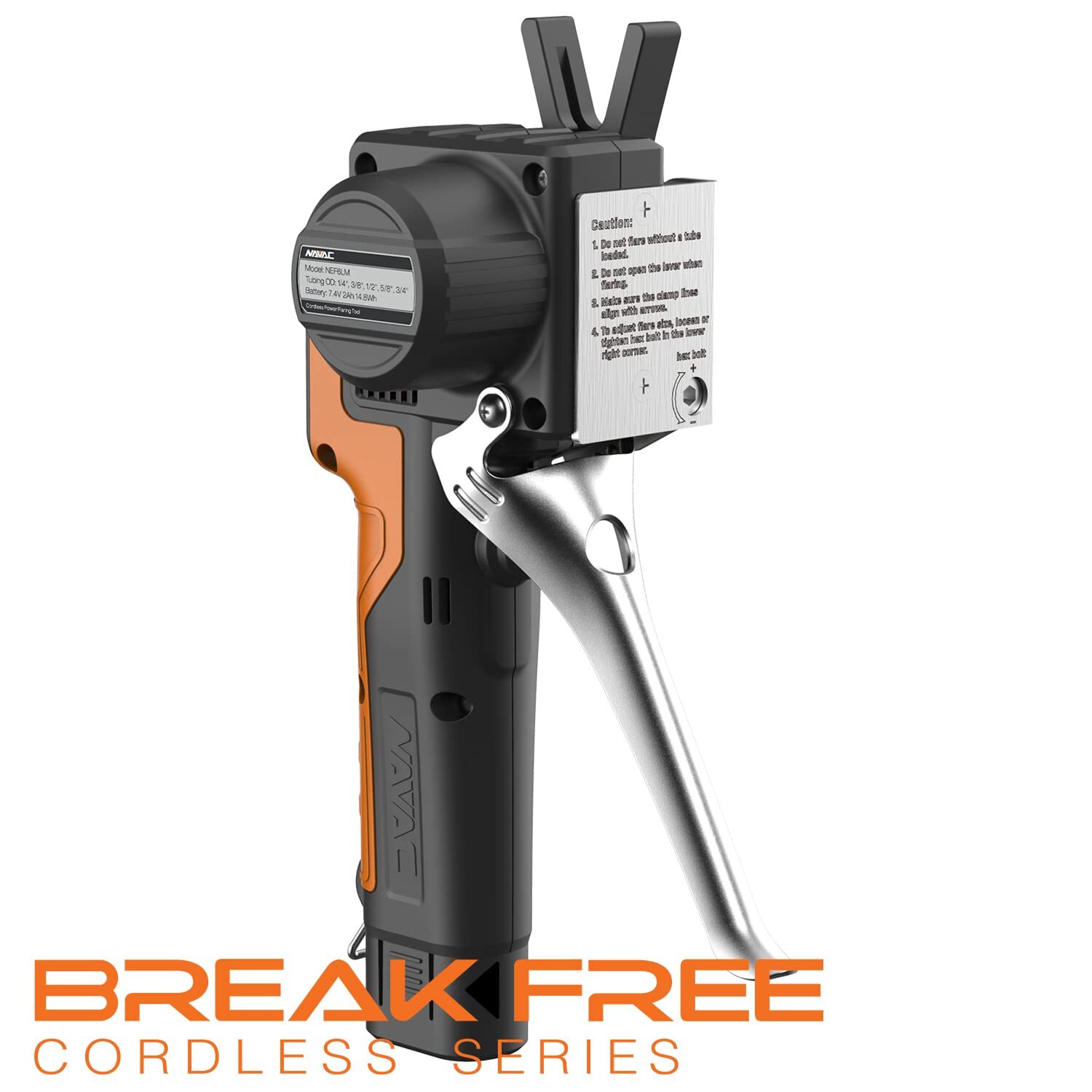 NAVAC NEF6LM BreakFree Battery Power Flaring Tool 3/4" Max OD with