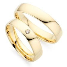 Eheringe aus Gelbgold 333 *INKL. BRILLANT + GRAVUR* Trauringe Freundschaftsringe