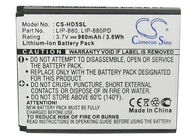 Akku Passend Für Sony LIP-880PD 3,7Volt 880mAh Li-Ion (kein Original - Foto 9