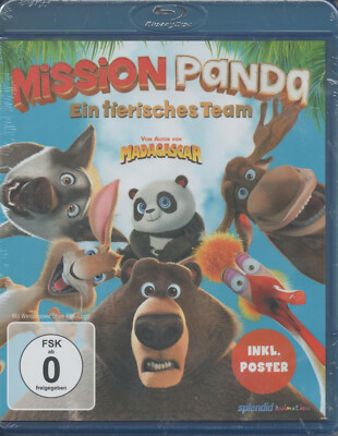 Mission Panda Ein tierisches Team Blu Ray NEU Inkl. Poster Madagascar