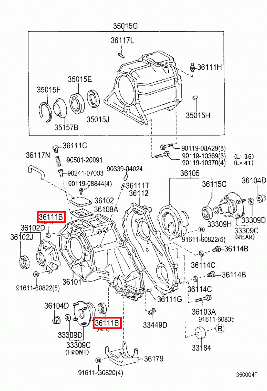 Genuine Hilux KZN165 KZN130 KUN26 KUN25 Transfer Case Front Output Oil