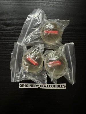 100% Authentic Supreme Clear Box Logo Bouncy Ball (Lot of 3) FW18 Accessories 3D