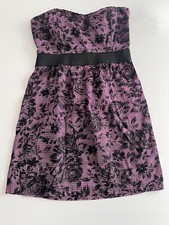 Urban Outfitters Strapless Mini Dress Size M Purple Black