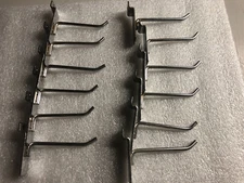 SLATWALL CHROME 4" SLAT WALL HOOKS FOR DISPLAY 12 PIECES METAL