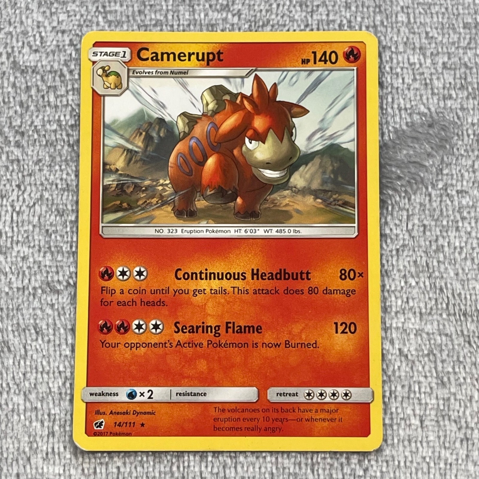 Camerupt 14/111 - Crimson Invasion - Rare - Pokemon Card TCG - LP
