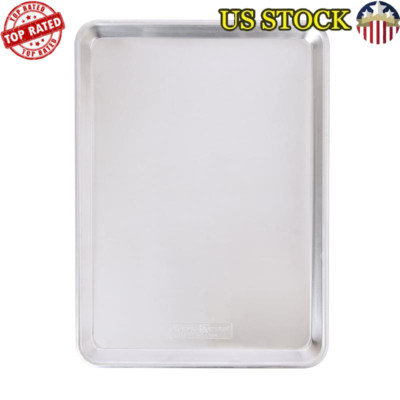 Naturals Half Sheet 18'' x 13'' Aluminum Cookie and Baking Pan Bakeware , Silver