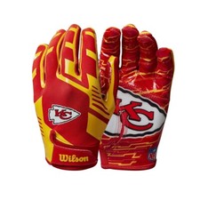 WILSON Kansas City Chiefs NFL stretch fit receivers gloves [youth]
