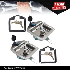 Stainless Steel Key for RV Camper 2 Trailer Door Latch T-handle Manual Case Lock