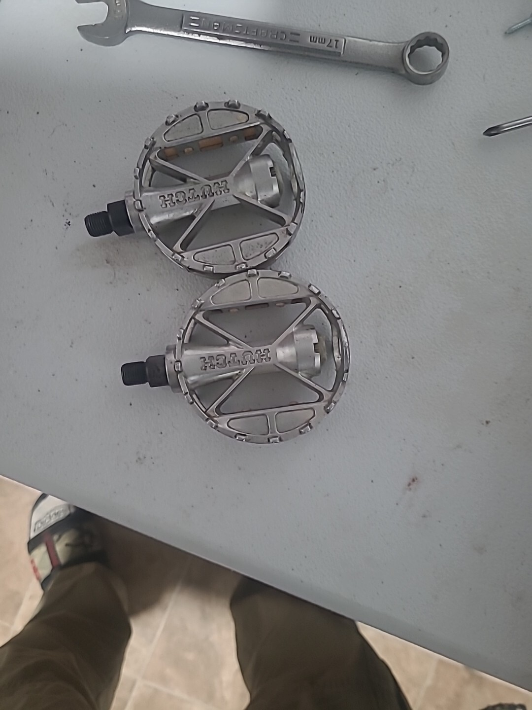 Hutch Pedals Authentic 1980’s Silver Vintage 1/2” Old School BMX One