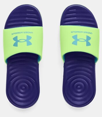 Under Armour Ansa Fixed slides flip flop sandals shoes NWT youth kids 11