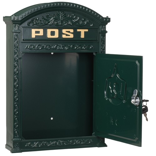 Briefkasten Englischer Postkasten zur Wandmontage grün Nostalgie Antik Stil - Bild 10 von 15
