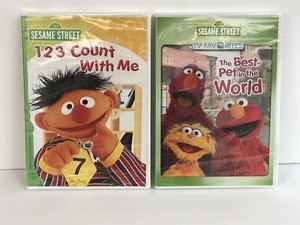 2 New Sesame Street Dvds Preschool Learning 1 2 3 Count With Me Best Pet World Ebay
