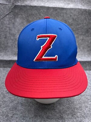 Z Logo Pacific Headwear Hat cap Fitted Adult Medium Blue Red Polyester Blend