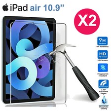 x2 Full Tempered Glass for Apple iPad Air 4 10.9 Inch Screen Protector 2020 2021