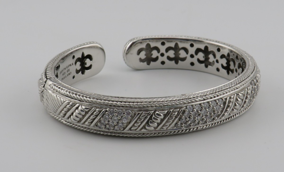 アクセサリー Vintage 925 silver Hinged Bracelet Vintage 925 Sterling Silver Hinged Etched Bangle Bracelet