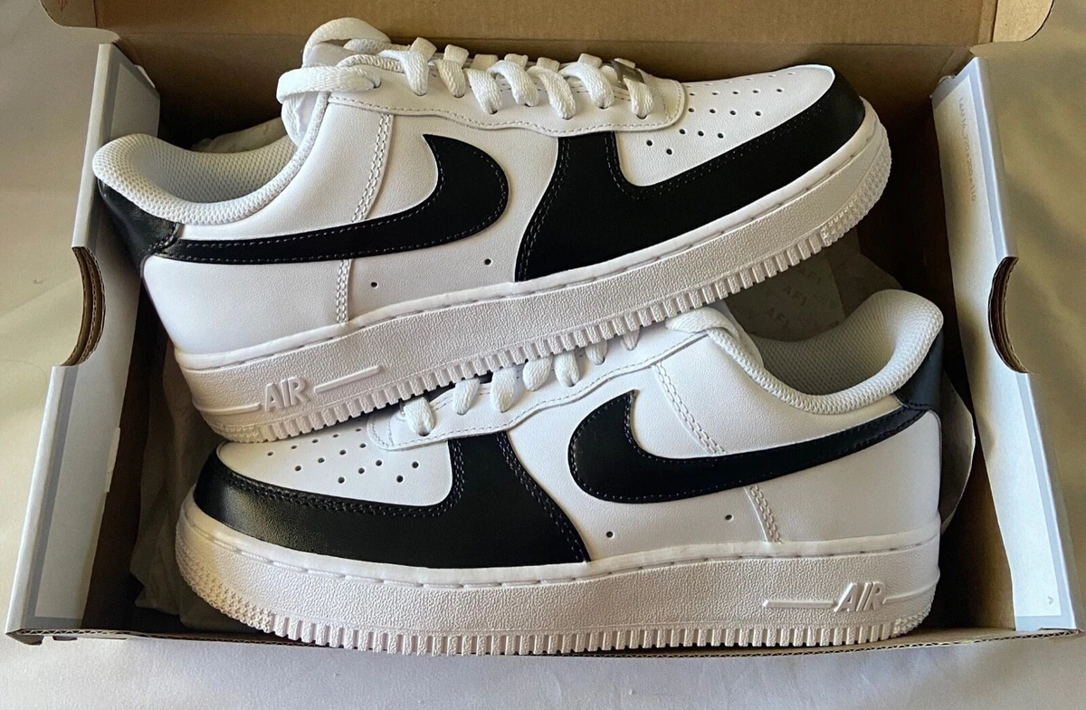 Nike Air Force 1 Low White Custom paint shoes (Black)