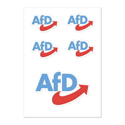 Alethron AFD Aufkleber Set - 240 Stück Mit Logo In Rund & Quadrat Für Auto & Fenster