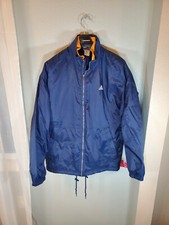 Vintage Adidas Coat Puffer Jacket Mens Medium Blue/Gold Collar-Ski Winter Parka