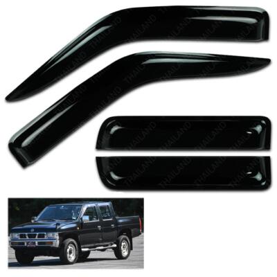 Wind Deflector Weather Guard Black for Nissan Big M BigM D21 4 Doors 1995 - 1997