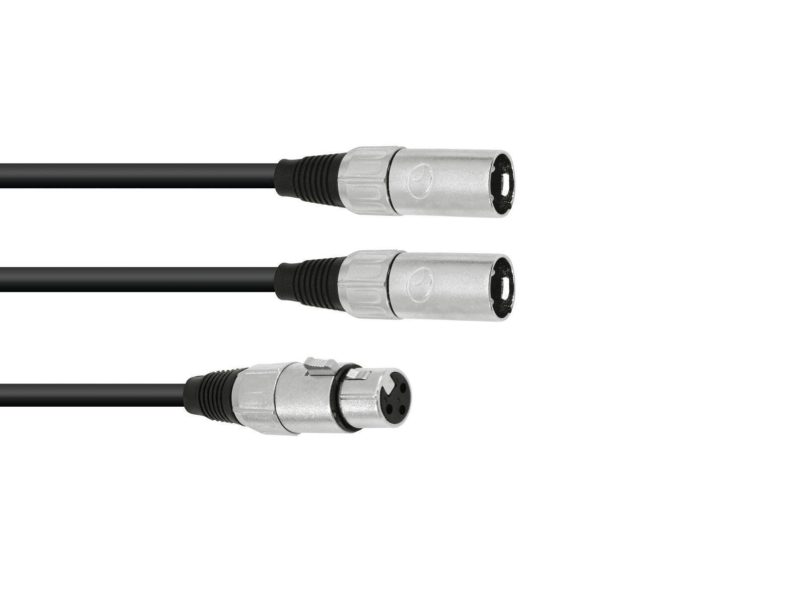 Thumbnail - Omnitronic Adapterkabel Xlr(f)/2xxlr(m) 1m Sw