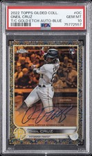 2022 TOPPS GILDED COLCOLLECTION GOLD ETCH AUTOS ONEIL CRUZ 40/50 RC PSA 10 AUTO