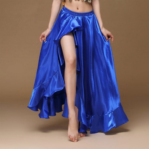 Womens Belly Dance Halloween Ruffle Bar Show Skirt Party Maxi Fancy Costume - Picture 18 of 51