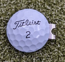 Real Golf Ball Marker With Magnetic Hat Clip Black Number Prov1 Pro V1 Pro Avx