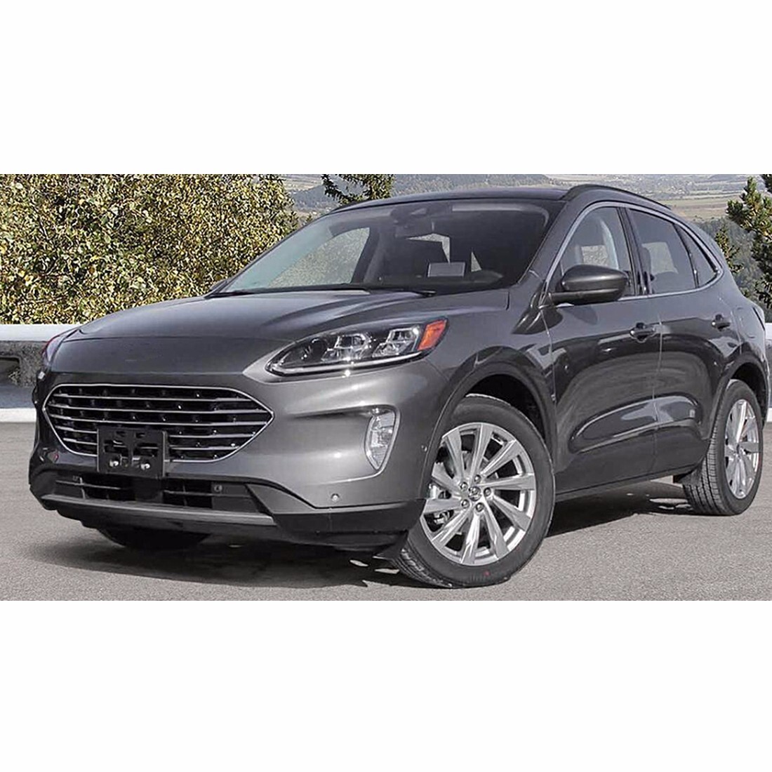 Front Upper Grille Assembly For 2020-2022 Ford Escape – Chrome Honeycomb Style, OEM Fit