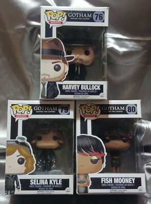 FUNKO POP-GOTHAM Before the Legend Three Lot- Harvey, Fish and Selina NIOB!