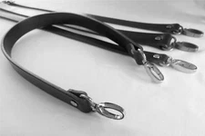 One or Two Pair 1/2" wide Black 18" Cowhide Leather Handbag Purse Straps Handles