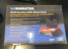 USB/ Multi-Function SATA 3.5"/2.5" HD Quick Dock/ USB Hub + Card Reader - 130165