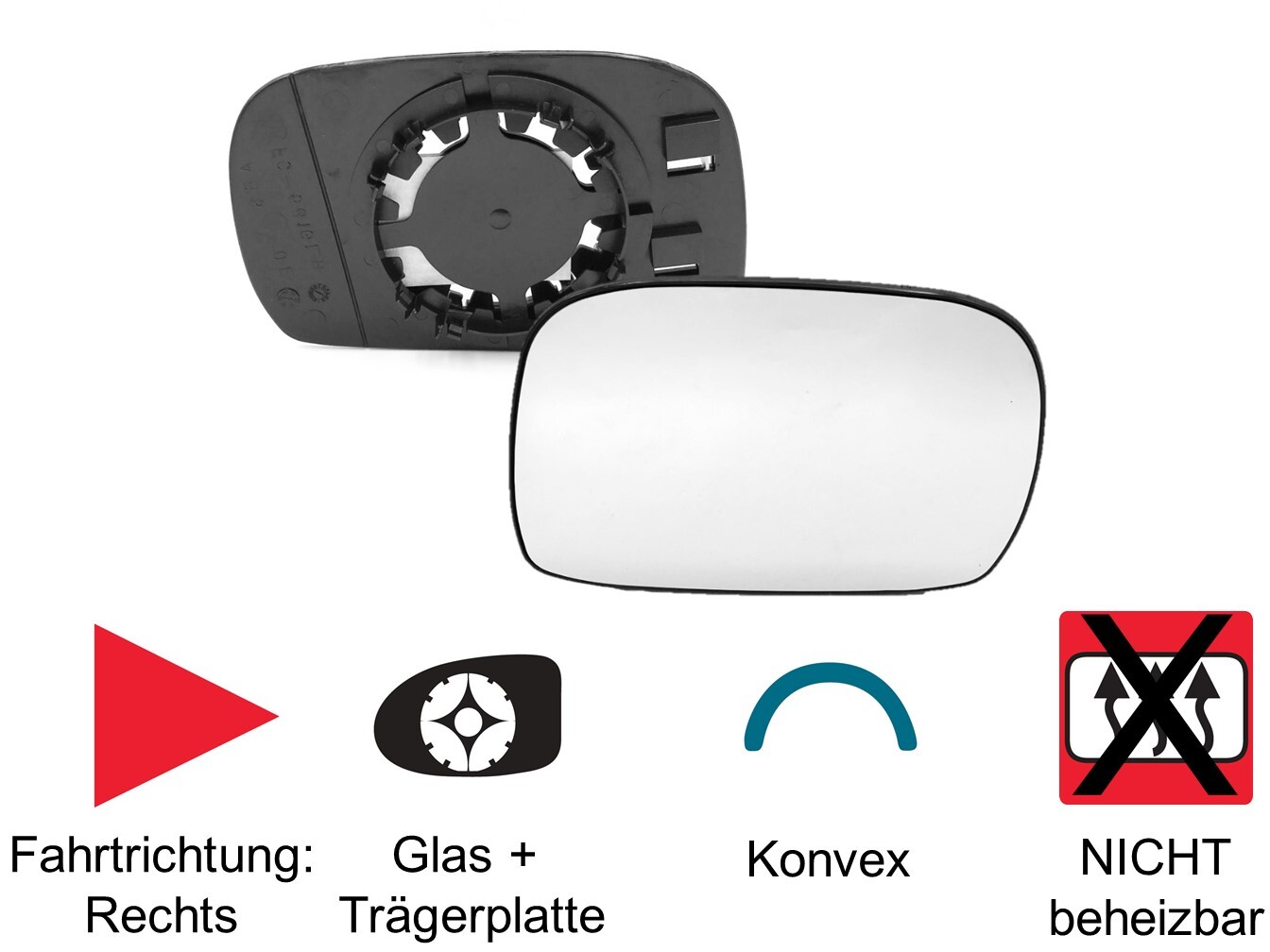 Rétroviseur Latéral Droit Pour Porsche 911 Carrera 993 (199-) – Neuf, Emballé