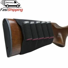 Tactical 5 Round 12 20 Gauge Shotgun Shell Holder Buttstock Ammo Pouch Cartridge