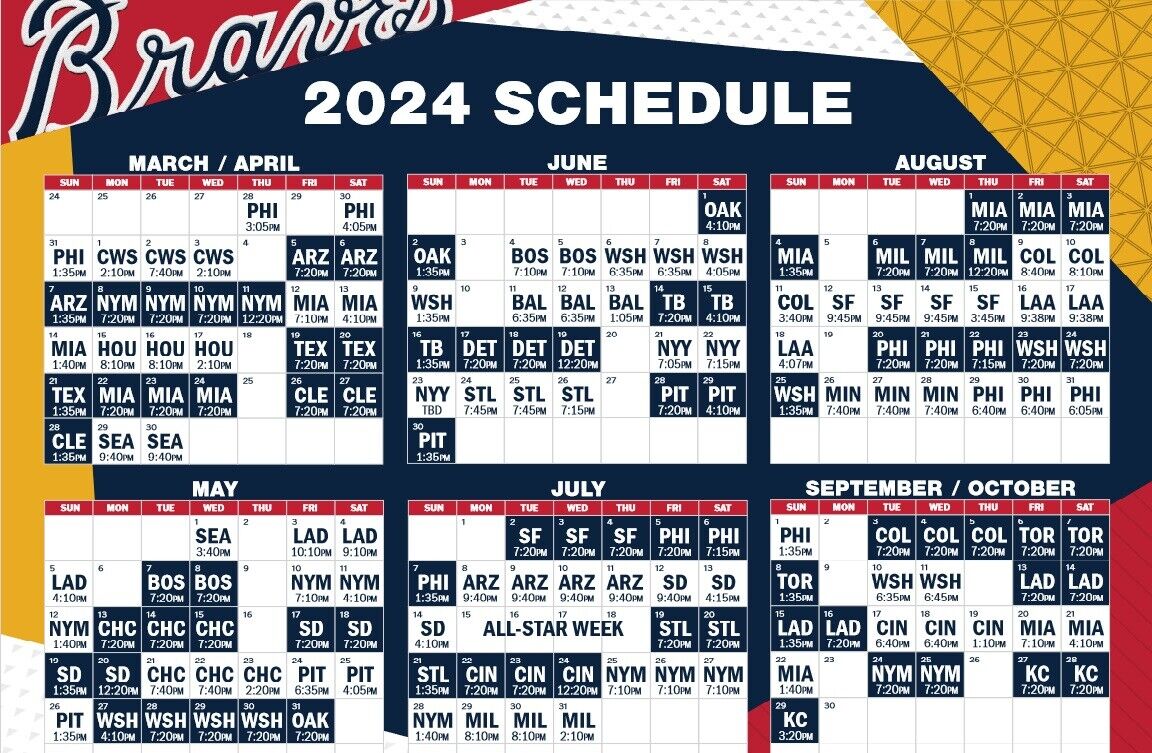 Braves Schedule September 2024 ana jacynth