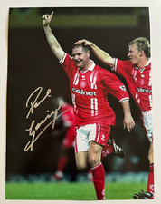 Signed Paul GASCOIGNE Middlesbrough 16"x12" Photo - EXACT PROOF/COA  Rangers