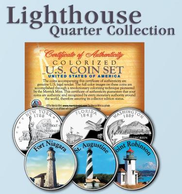 Historic LIGHTHOUSE State Quarter 3-Coin Set #8