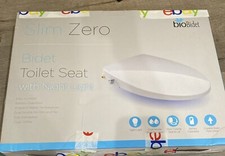 BioBidet White Slim Zero Round Bidet/Toilet Seat Night Light