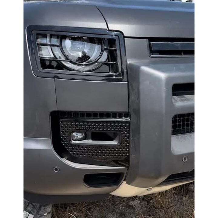 Land Rover Defender Trek Style Headlight Guard Kit - Flat Black | eBay