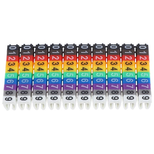 100 Pcs Wire Number Tags Cable Cord Identifiers Identification Marker - Afbeelding 12 van 12