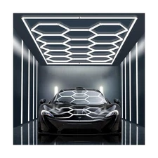 Ultra Bright Hexagon Garage Lights.720W 86400LM 6500K Hexagon LED Light Garag...