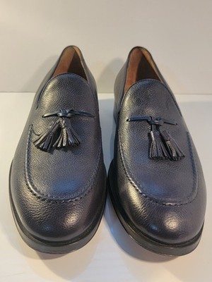 Allen Edmonds Perugia Leather Loafer Tassel Shoes, Dark Grey, 10.5 3E