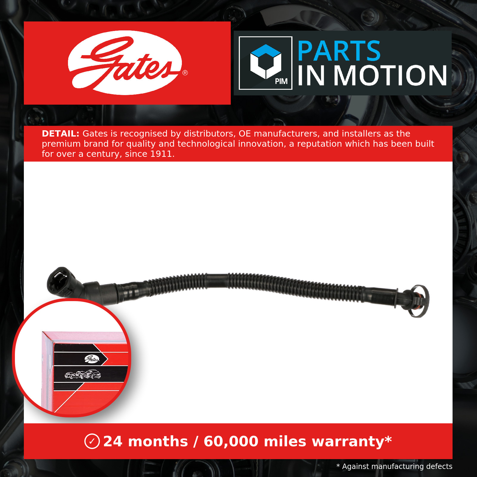 Breather pipe hose Plastic EMH439 GATES for BMW 3 3 Touring 1 - Image 9