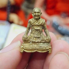 Luang Pu Sarang Thai Amulet Brass Talisman Buddha Pendant 2x2 cm Powerful Protec
